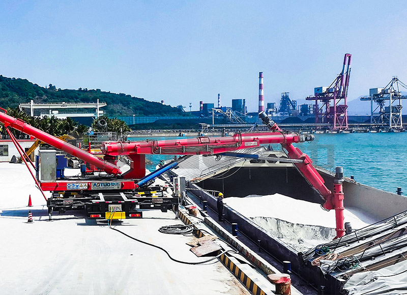 800-5000 DWT 150-500t/h Descărcător de nave cu șurub montat pe vehicul